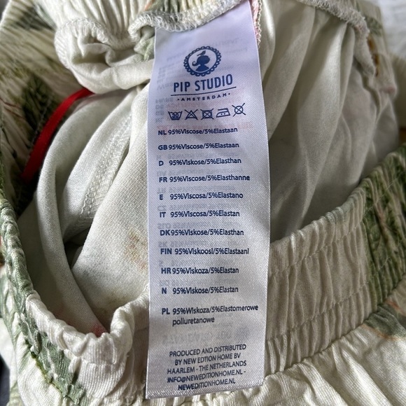 New Pip Studio Women’s Babbet Floris Off white long trousers size Large - Picture 12 of 13